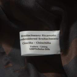 Valentino Brown Chinchilla Embellished Detail Fur Jacket S