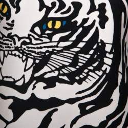 Pre Owned Valentino Beige Crepe Tiger Re-Edition Dress M