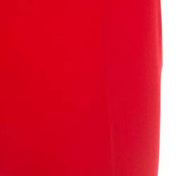 Valentino Red Wool Crepe Tailored Trousers M