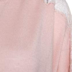 Pre Owned Valentino Pink Lace Trim Detail Knit Jumper M