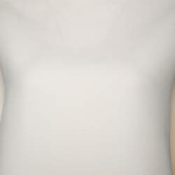 Pre Owned Valentino Cream Crepe Scalloped Cape Top S