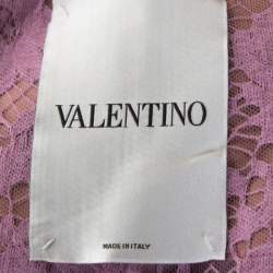 Pre Owned  Valentino Lavender Mink Fur Lace Panelled Jacket S