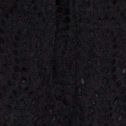 Pre Owned Valentino Black Eyelet Lace Cotton Wide Leg Pants S