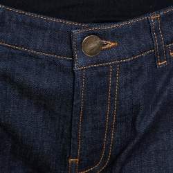 Pre Owned Valentino Dark Blue Denim Wide Leg Jeans M