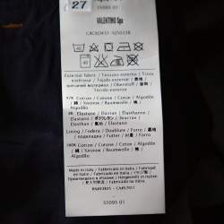 Pre Owned Valentino Dark Blue Denim Wide Leg Jeans M