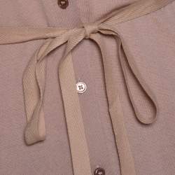 Pre Owned Valentino Blush Pink Wool & Lace Belted Cardigan XS