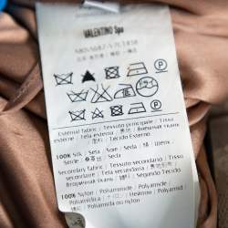 Pre Owned Valentino Black Lace Overlay Flute Sleeve Midi Dress S