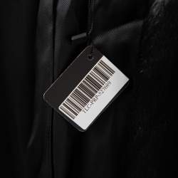 Pre Owned Valentino Vintage Black Dankalia Kid Goat Fur Jacket M