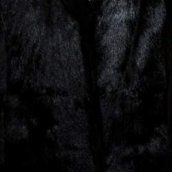 Pre Owned Valentino Vintage Black Dankalia Kid Goat Fur Jacket M