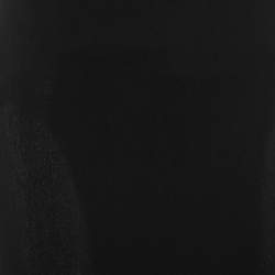 Pre Owned Valentino Black Chiffon Trail Detail Paneled Maxi Skirt L