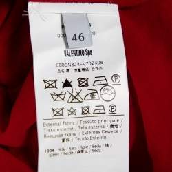 Pre Owned Valentino Red Lace Short Skirt L