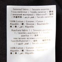 مملوكة مسبقًا Valentino Black Cotton Beaded Flower Applique Detail Crewneck T-Shirt XL