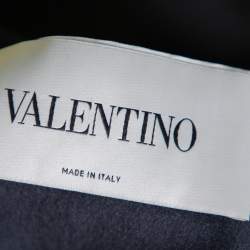 Pre Owned Valentino Black Phoenix Printed Silk Midi Dress M