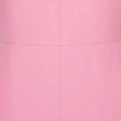 Pre Owned Valentino Pink Wool & Crepe Off Shoulder Mini Dress S