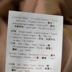 Pre Owned فستان فالنتينو حرير وصوف بيج مزين فتحة ظهر متوسط الطول مقاس صغير (سمول)