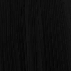 Pre Owned Valentino Black Pleated Crepe Midi Skirt S