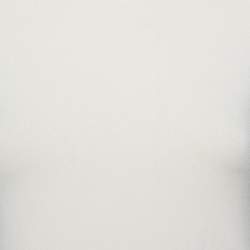 Pre Owned Valentino Off White Knit Contrast Trim Detail Sweater S