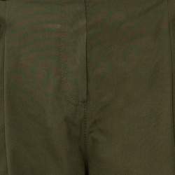 Pre Owned بنطلون فالنتينو قطن أخضر كاكي مقاس متوسط