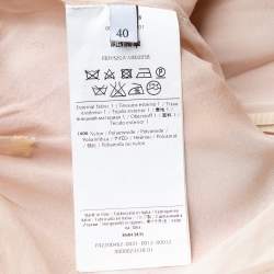Pre Owned Valentino Multicolor Floral Lace & Tulle Long Sleeve Gown S