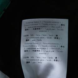 Pre Owned بنطلون فالنتينو غرافيتي خرير أخضر قصة مستقيمة مقاس كبير - لارج