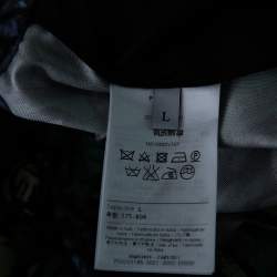 Pre Owned بنطلون فالنتينو غرافيتي خرير أخضر قصة مستقيمة مقاس كبير - لارج