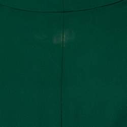 Pre Owned Valentino Green Crepe Embellished Sleeve Cape Detail Shift Dress M