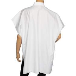 Pre Owned Valentino White Cotton Oversized Button Front Sleeveless Shirt M