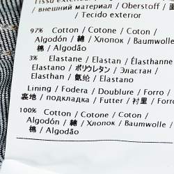 Pre Owned Valentino Navy Blue Denim Flared Peplum Leg Trousers L