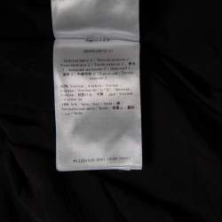 Pre Owned Valentino Black Velvet Polka Dotted & Silk Neck Tie Detailed Midi Dress M