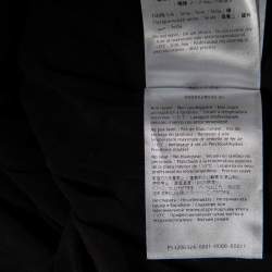 Pre Owned Valentino Black Velvet Polka Dotted & Silk Neck Tie Detailed Midi Dress M