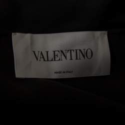 Pre Owned Valentino Black Crepe Vlogo Scarf Tie Detail Shift Dress M