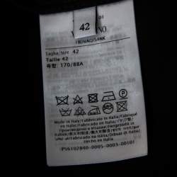Pre Owned Valentino Black Crepe Vlogo Scarf Tie Detail Shift Dress M