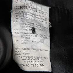 Valentino Vintage Grey Wool Knit Button Front Coat M