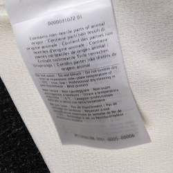 Pre Owned Valentino Monochrome Printed Satin Neck Tie Detail Blouse M