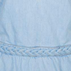 Pre Owned Valentino Blue Light Wash Denim Crossback Romper M