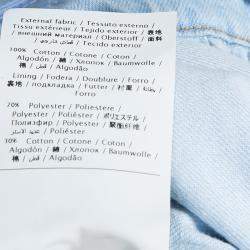 Pre Owned Valentino Blue Light Wash Denim Crossback Romper M