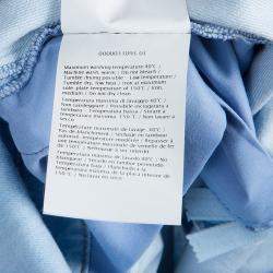 Pre Owned Valentino Blue Light Wash Denim Crossback Romper M