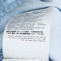 Pre Owned Valentino Blue Light Wash Denim Crossback Romper M