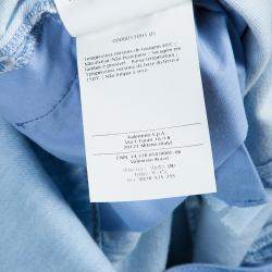 Pre Owned Valentino Blue Light Wash Denim Crossback Romper M