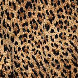 Pre Owned Valentino Leopard Print Wool Mini Skirt M