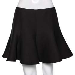 Pre Owned Valentino Black Wool Mini Skirt M