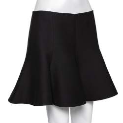 Pre Owned Valentino Black Wool Mini Skirt M