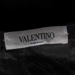 Pre Owned Valentino Black Wool Mini Skirt M