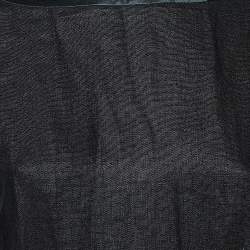 Pre Owned Valentino Miss V Vintage Black Linen Sleeveless Sheath Dress M