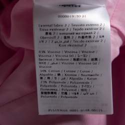 Pre Owned Valentino Pink Lace and Crepe Short Sleeve Crew Neck Dress M