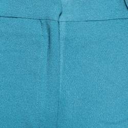 مملوكة مسبقًا Valentino Blue Crepe Wide Leg Trouser M
