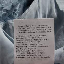 مملوكة مسبقًا فستان فالنتينو دانتيل أزرق رقبة مستديرة مقاس متوسط