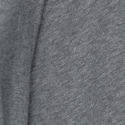 Pre Owned Valentino Grey VLTN Printed Cotton Crewneck Oversized T-Shirt S