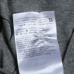 Pre Owned Valentino Grey VLTN Printed Cotton Crewneck Oversized T-Shirt S