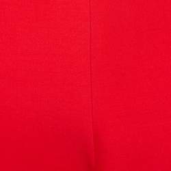 Pre Owned Valentino Red Wool Short Skirt M